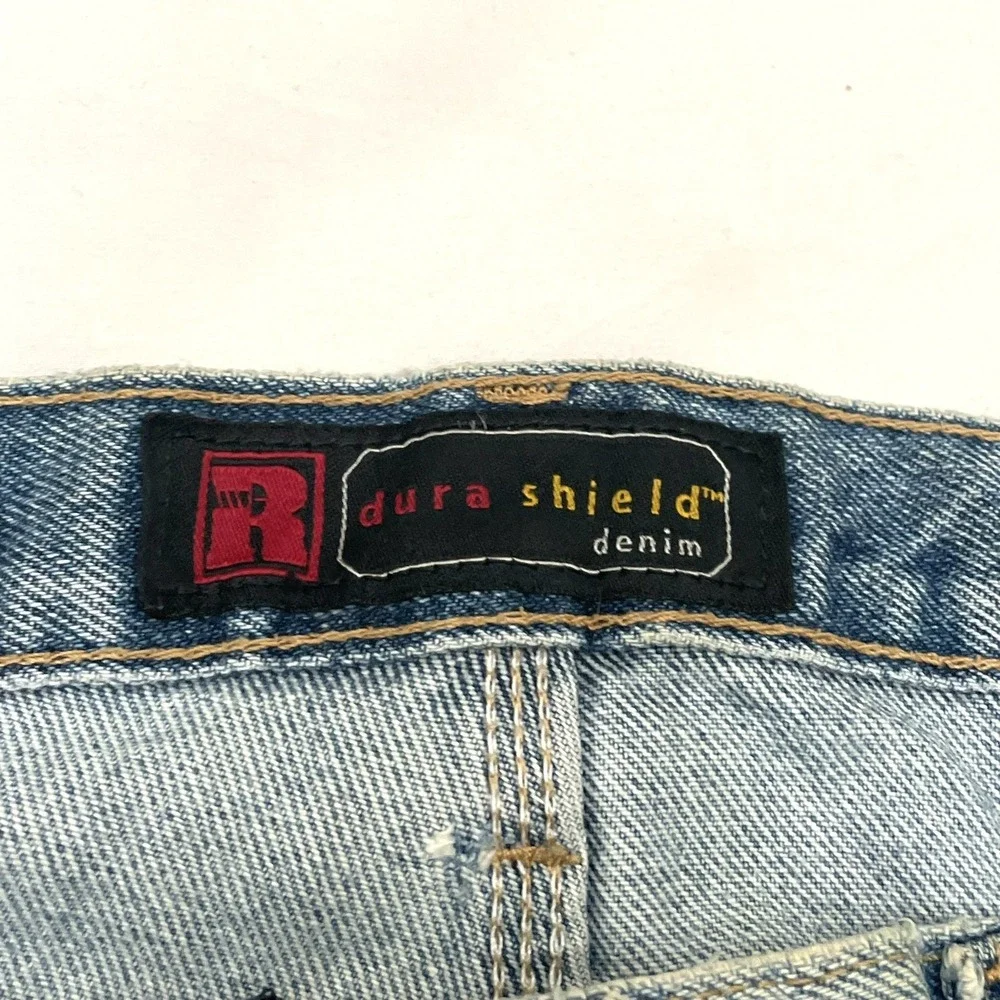 Wrangler Riggs Workwear Double Knee Jeans Mens 42x25 Blue Thrashed